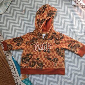 GAP BABY BOY MONSTER TRUCK HOODIE